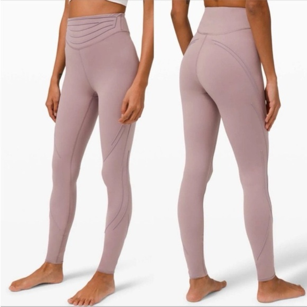 soldLululemon Get in Line SHR Tight 28&quot Super High Rise Violet Verbena